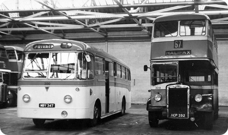 Halifax Corporation AEC Reliance and Leyland Titan PD2